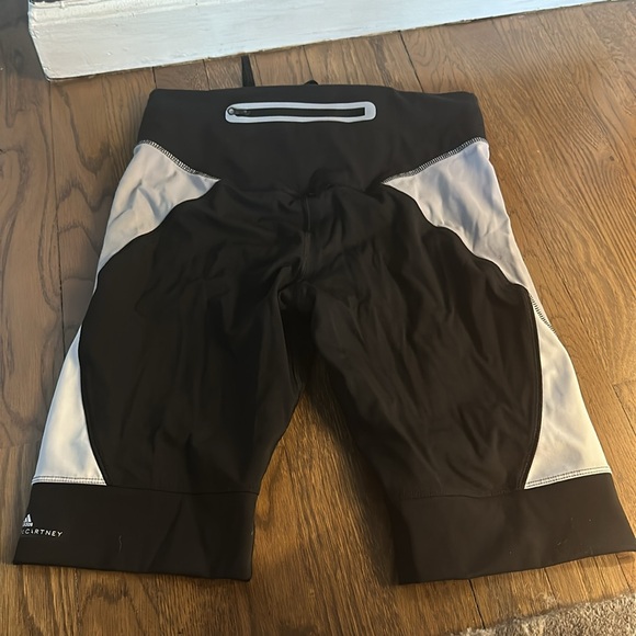 Adidas Stella McCartney black and white bike shorts with pocket M - Picture 4 of 8
